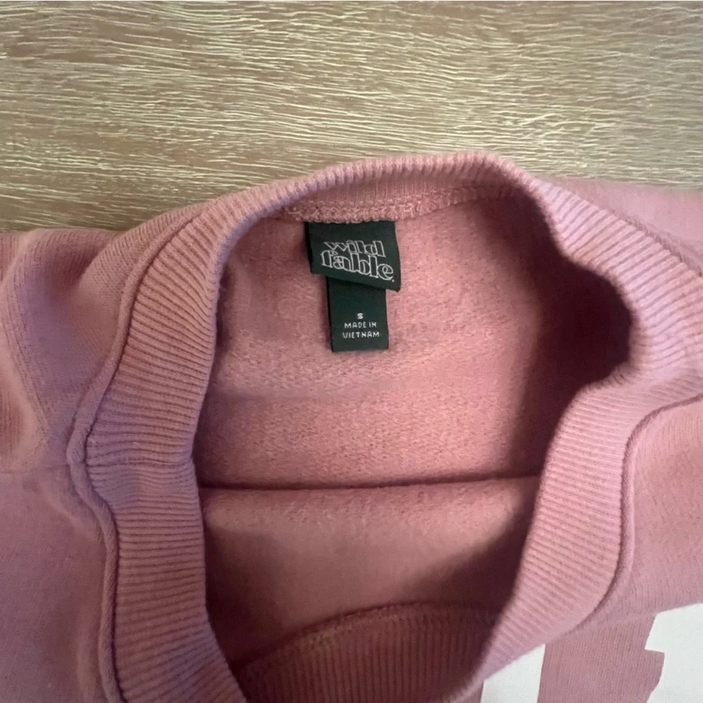 wild fable Dusty Pink Cropped Crewneck Sweatshirt - Picture 3 of 3